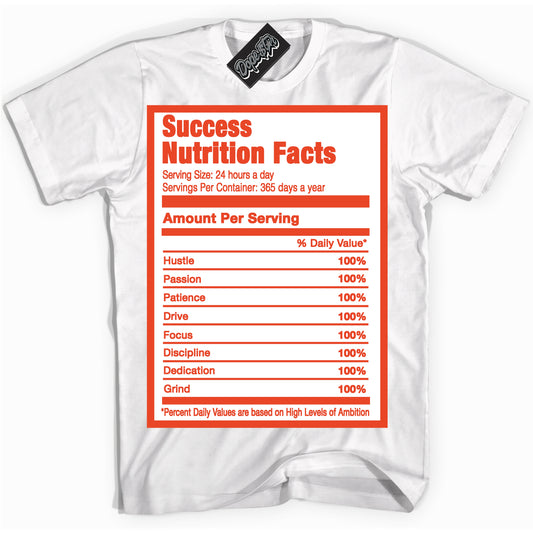 Cool White Shirt with “Success Nutrition” design that perfectly matches Cosmic Clay Dunk.