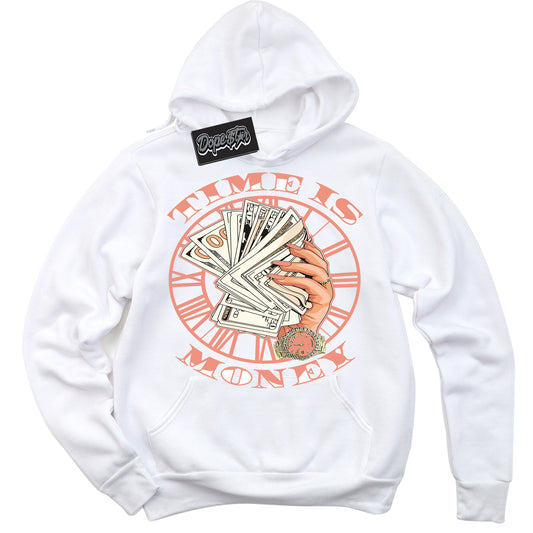 Cool Black Hoodie with “Time Is Money” design that Perfectly Matches Light Wild Mango Dunk.
